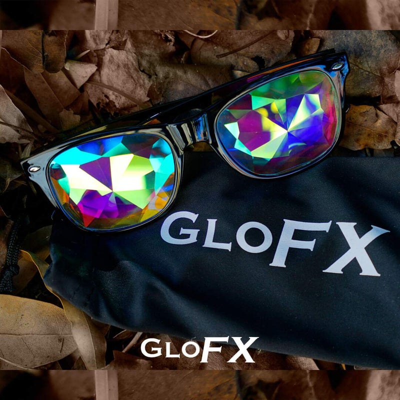 GloFX Ultimate Kaleidoscope Diffraction Glasses | 3D Prism Rainbow Bug Eye Effect | Perfect for EDM Rave Party, Music Festivals, Content Creation and more - Image 5